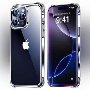 NWT Mkeke iPhone 16 Pro Case Clear Shockproof Protective Phone Bumper Apple 6.3”